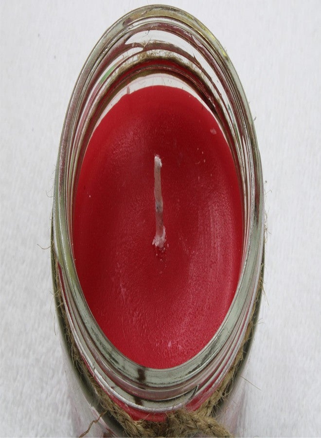 Luces Rose Scented 7oz Luxury Soy Wax Glass Jar Candle [Set of 1 Red Colour] for Home Décor Gifting Valentine Spa Birthdays Dinner Table Yoga - Image 5